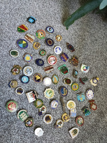 U.K. BOWLING CLUB BADGES. JOB Lot Bundle Enameled Vintage