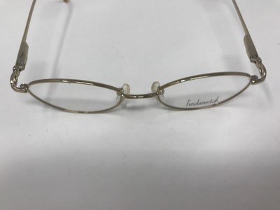 FUNDAMENTALS Eyeglasses Womens F105 51-18-130 Polished Gold  display picture 2