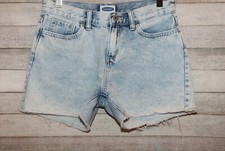 Old Navy Girls Size 16 Light Washed Denim Jean Shorts Adjustable Waist Cutoff