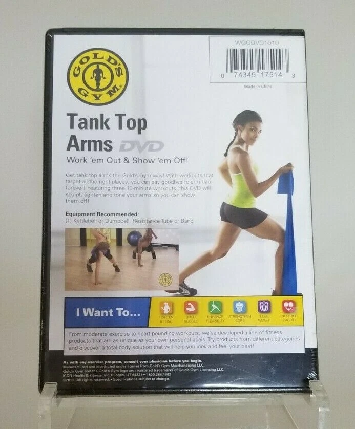 Tank Top Arms Workout DVD Gold's Gym 3 Complete Workouts Foto 2 de 2