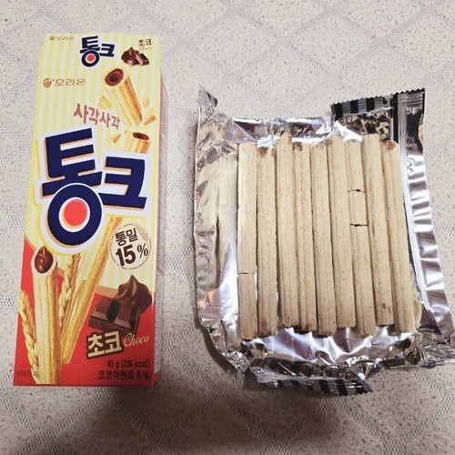 4X Orion Tonk trigo integral dulce chocolate crema relleno galletas bocadillo 45 g coreano - Imagen 2 de 18