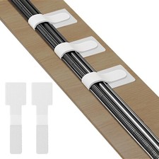 100pcs Self-Adhesive Hook and Loop Cable Ties, Reusable Sticky-Back Cable Str...