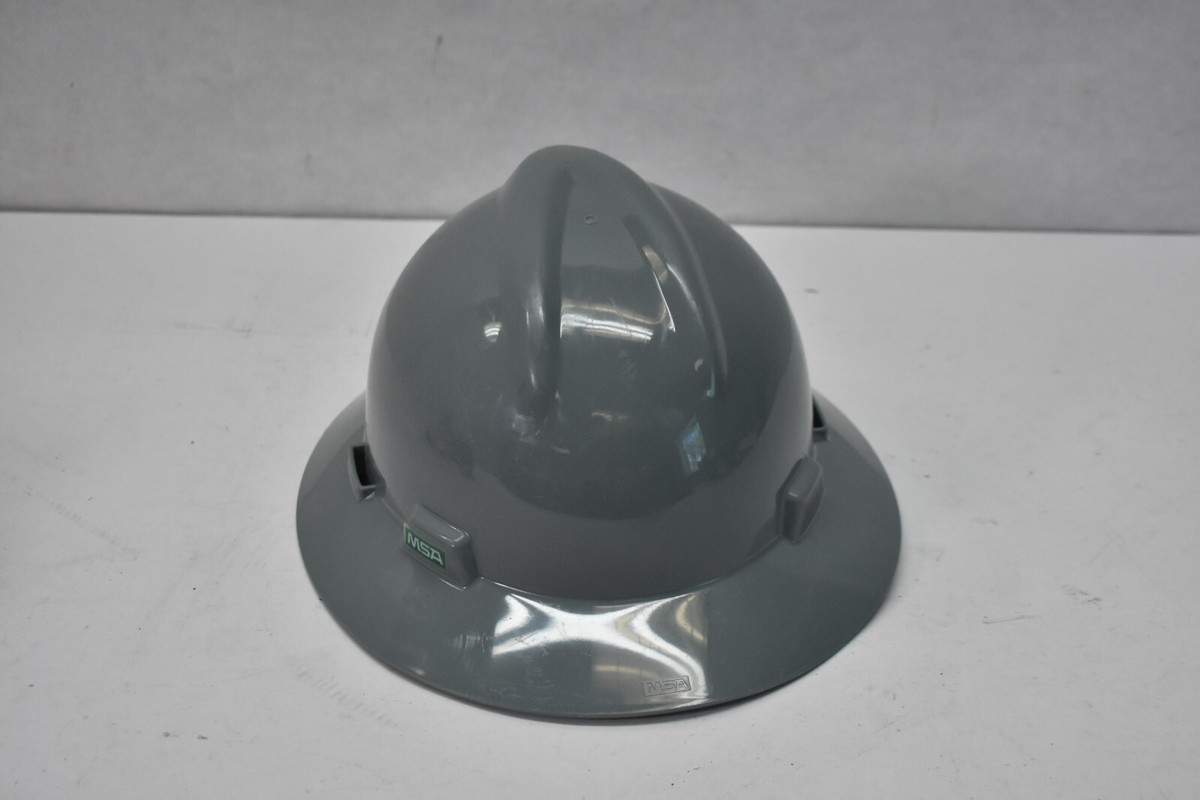MSA V-Gard Gray Type 1 Protective Helmet Hard Hat Branded Medium w