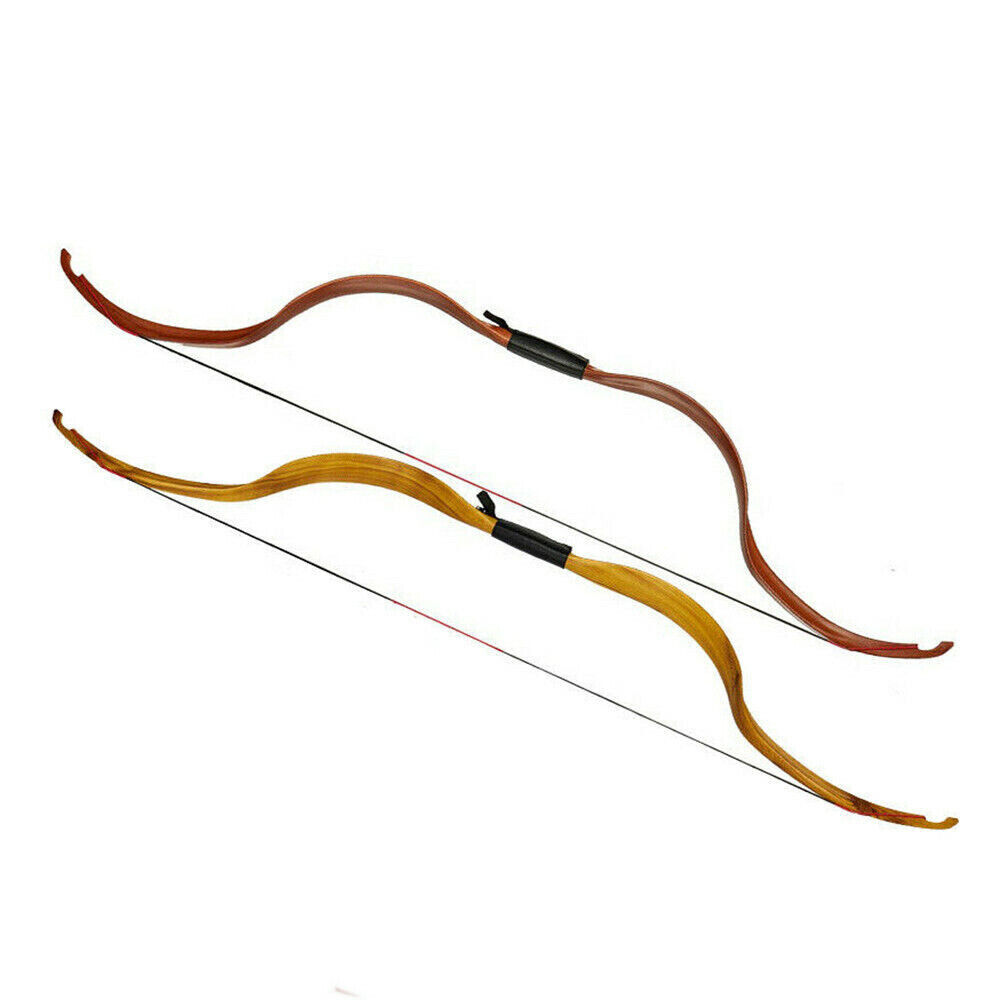 25Lbs Mongolian Detachable Longbow Hunting Recurve Bow 49" Practice Beginner