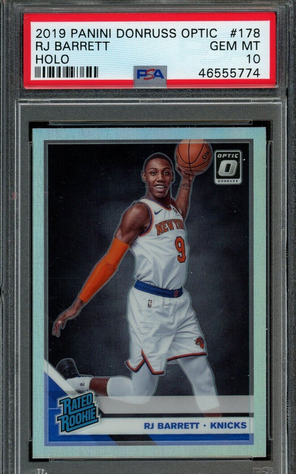 2019 Panini Donruss Optic Holo RJ Barrett Rated Rookie RC #178 PSA 10