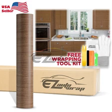Premium Oak Wood Grain Vinyl Wrap Sticker Car Home Kitchen Decoration #1396