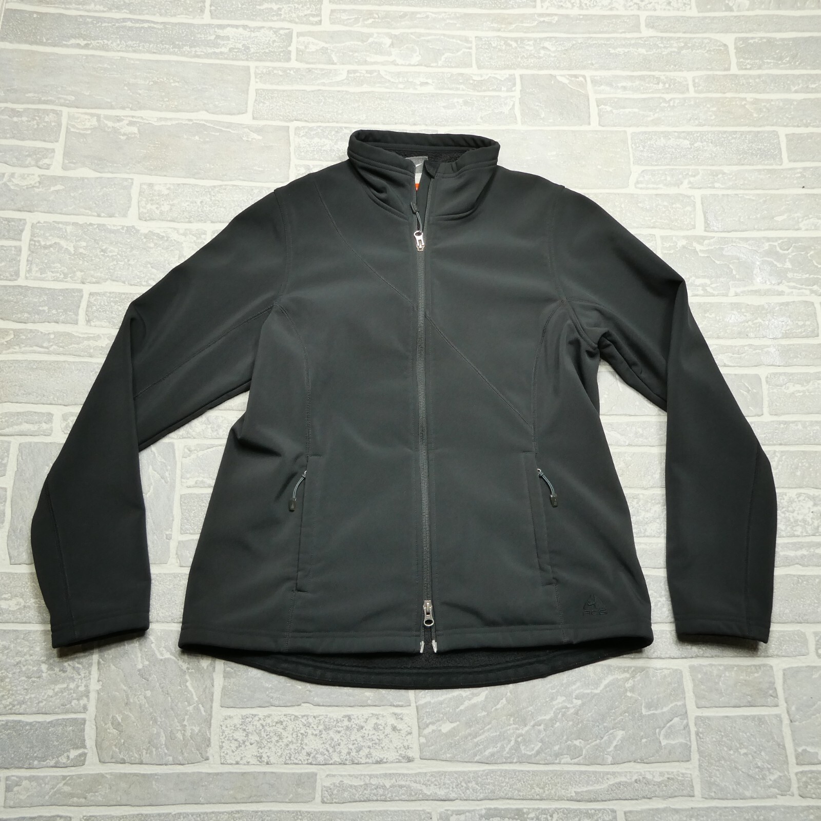 SACAI X NIKE Giacca a vento Nike ACG donna grande nera softshell foderata in pile full zip