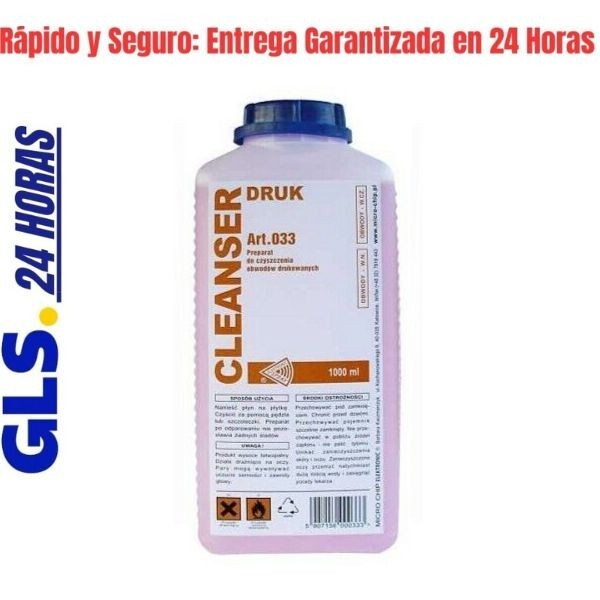 ART 033 ISOPROPILICO 1LPROPANOL LIMPIA LENTE REFLEX LIMPIEZA DE PLACA BASE 24H