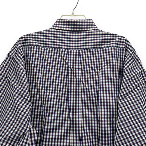 Brooks Brothers Herren Langarm Hemd mit Knopfleiste Gr. 17 1/2 - 5 lila weiß - Bild 3 von 6