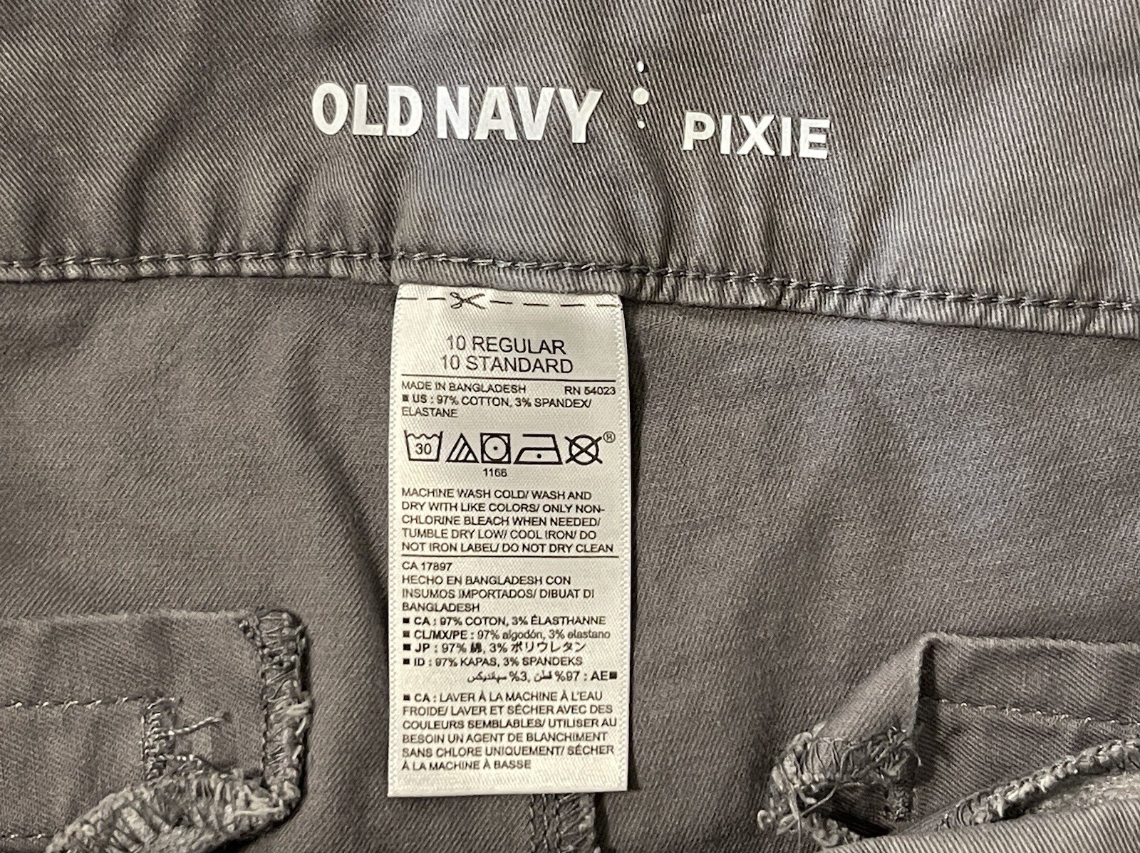 OLD  NAVY Pixie Gray Zip Fly Pockets Stretch Ankl… - image 4