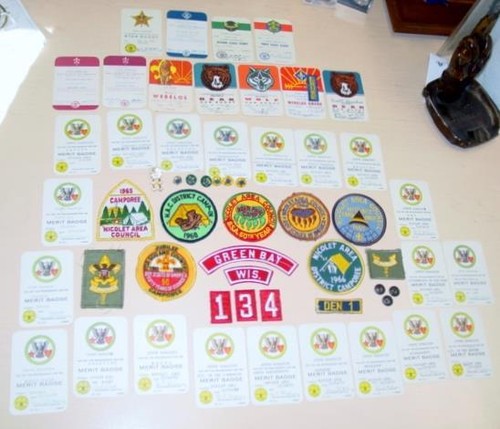Vintage Lot BSA Boy Scouts 1960s Green Bay Troop 134 Wisconsin Patches, Cards+++ - Picture 7 of 7