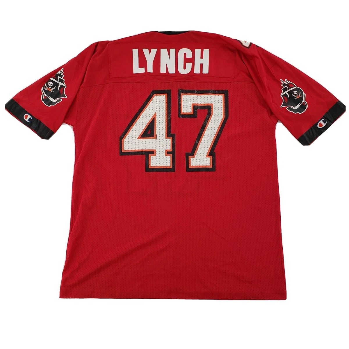 VINTAGE Tampa Bay Buccaneers Bucs John Lynch Adult Size 48 Red Jersey  Champion