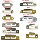Strike Plate Double / Single Brass Polished Chrome Satin Tubular Mortice Latch