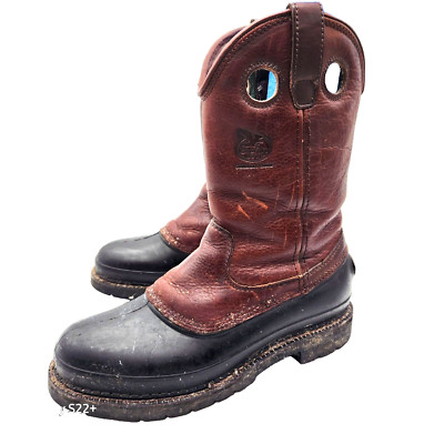 Georgia Boot Mud Dog Steel Toe Wellington Work Boot Mens Sz 8.5M Comfort Core
