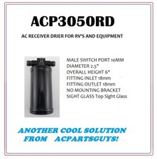 RV A/C Drier M18 x M18 wth Sight Glass and Port NEW NO BRACKET RV218337