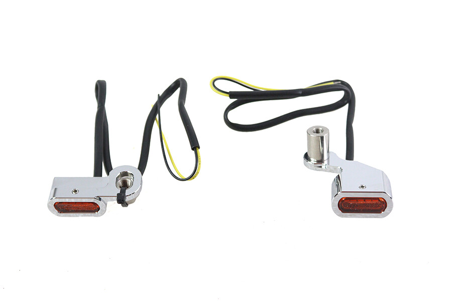 Chrome LED Turn Signal Set fits Harley Davidson