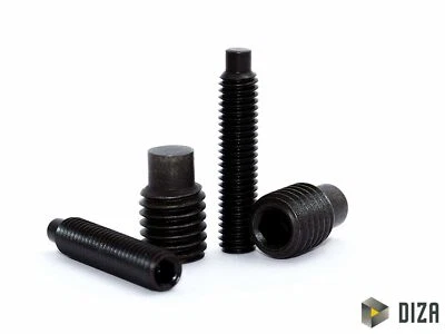 MARKENLOS Grub Screws with Trunnion Black Grub Screws DIN 915 M3 4 5 6 8 10 12 14 16