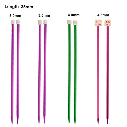 Pony Childrens Kids Single Pointed Knitting Needles Pins: 35cm 3.0mm - 4.50mm - Picture 2 of 29