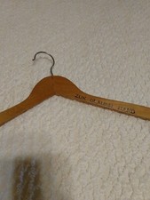 Vintage German Dress Wood Hanger Zur Blauen Hand Advertising