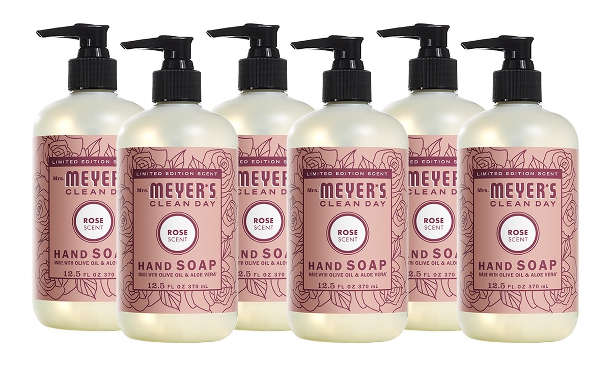 MEYER'S CLEAN DAY Liquid Hand Soap,Rose Oz, (Pack