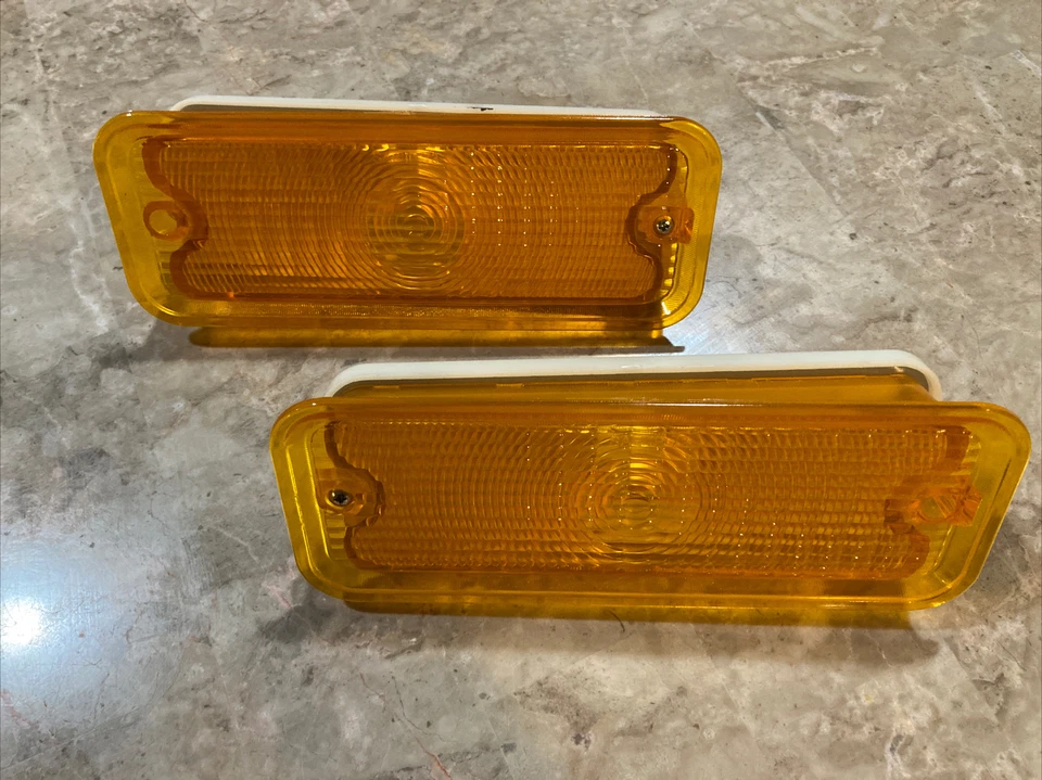 Juego de lentes de luz de estacionamiento ámbar GM 73 74 75 76 77 78 79 80 GMC CHEVROLET TRUCK C10 Foto 3 de 3