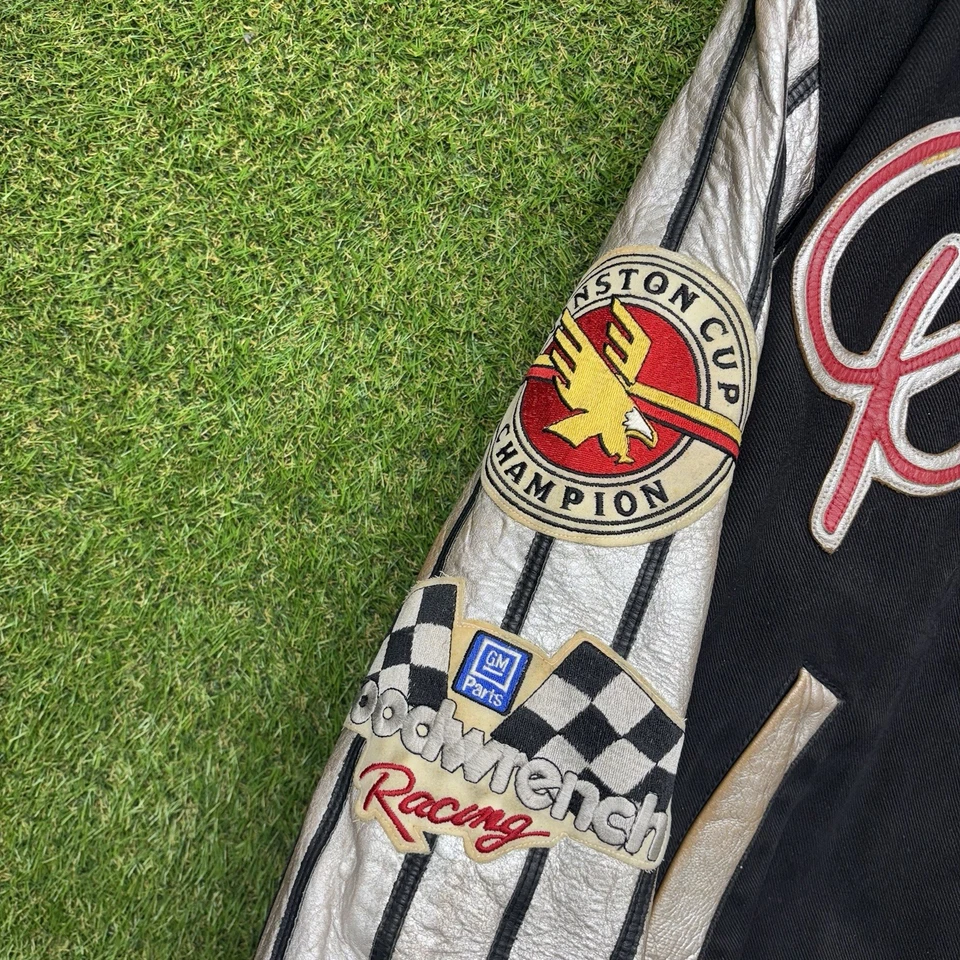 Dale Earnhardt Winston Cup Racing Jacket Mens Large Jeff Hamilton Vintage 90s - Image 4 of 4