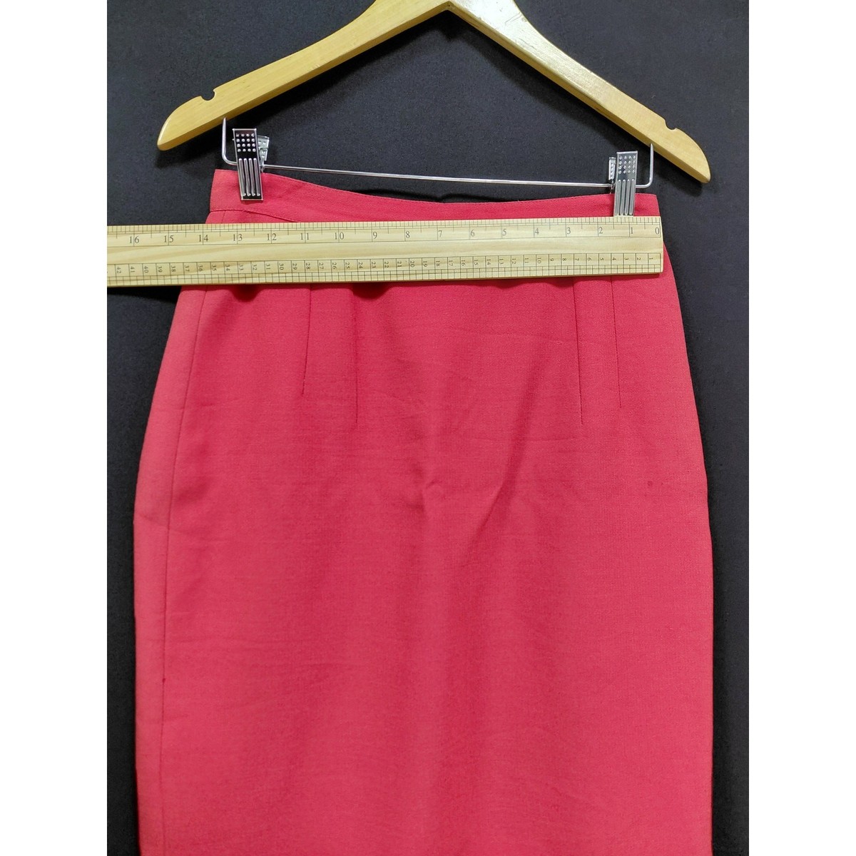 Anna Molinari Blumarine Made in Italy Red Skirt Acetate,Wool