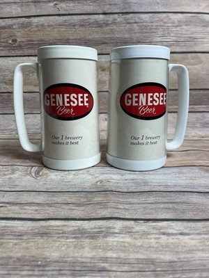 2- Vintage Genesee Beer Thermo Serve Beer Mugs