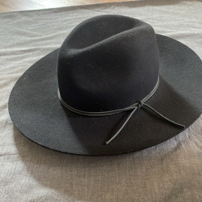 Phenix Felt Southwestern Black Hat 100% Wool Witchy Boho Hippie Cowgirls