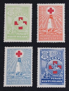 CKStamps: Estonia Stamps Collection Scott#B20-B23 Mint H OG #B23 Crease
