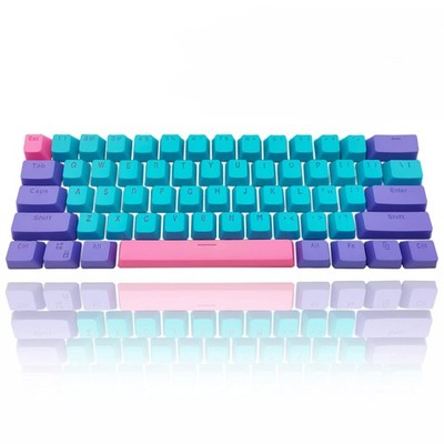 GTSP 61 Keys 60 Percent OEM Profile PBT Keycap Set Joker Blue For Keyboard