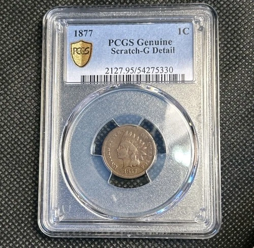 1877 Indian Head Cent PCGS GOOD Details The Key Date! Penny Only 852k Minted