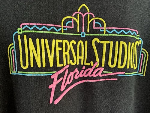 Vintage 1990s Universal Studios Florida Black Crew Neck Sweatshirt -READ - Picture 2 of 5