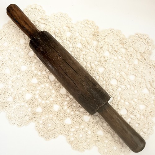 Antique Primitive Handmade Wooden Rolling Pin 1 Piece 16” Long