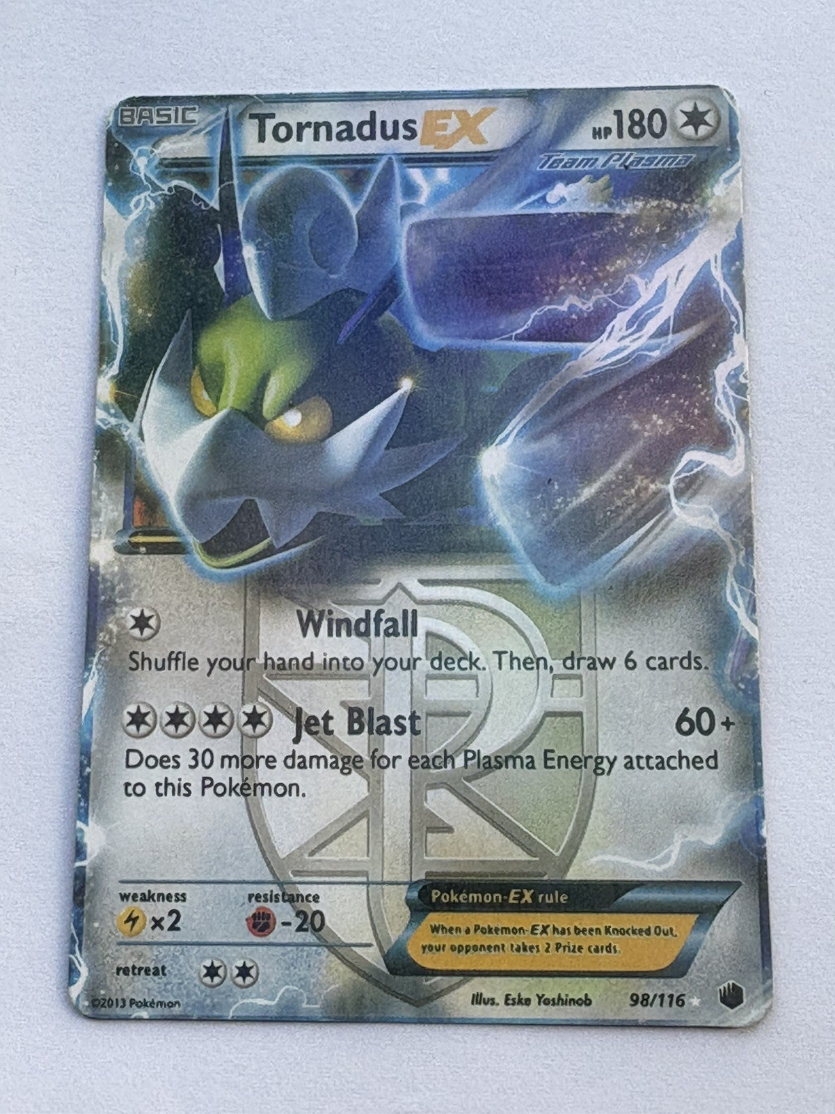 Pokemon Card - Tornadus EX Plasma Freeze 98/116 Holo Rare EX 2013