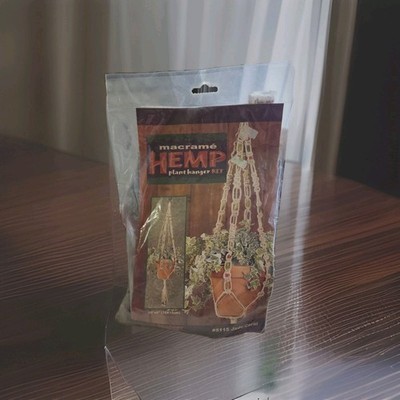 HEMP BEADED MACRAME PLANT HANGING KIT DIY CRAFT 30x6 NEW