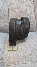 Coach Black Cowhide Leather Belt 7600 Solid Brass Vintage, Made in USA, Size 36