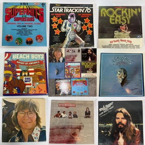 Lot 9 Rock Records Beach Boys, John Denver, Eagles, Bob Sheer, Little River Band