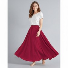 Cotton Full Circle Skirt Long Gypsy Belly Dance Tribal Boho Flamenco Style
