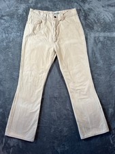 Vintage Sears Flare Leg Chinos Mens 30x30 Beige Pants 100 Cotton 70's