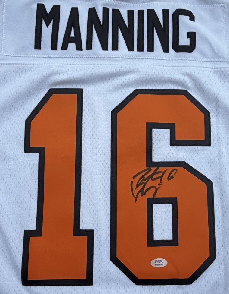 PEYTON MANNING #16 SIGNED TENNESSEE VOLUNTEERS MITCHELL & NESS JERSEY PSA/DNA view 2