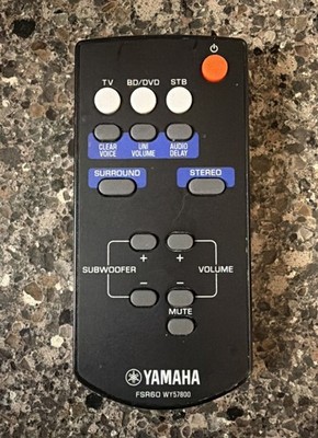Yamaha FSR60 WY57800 Replacement Remote for Soundbar ATS-1010 YAS-101 YAS-101BL