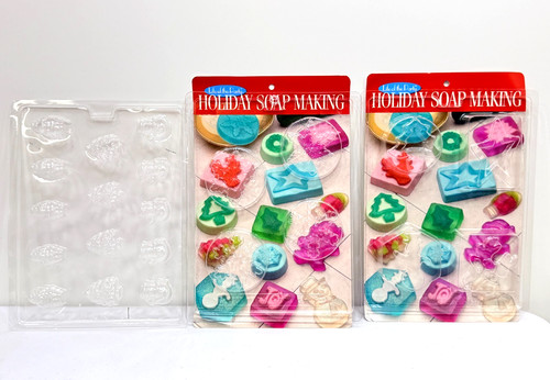 Life of the Party Lot of 3 Soap Making Molds Crafting Bar Soaps Holiday Theme
