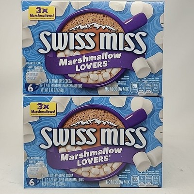 2 Pack Swiss Miss Hot Cocoa Mix Marshmallow Lovers Chocolate Drink 8 Per Box