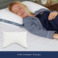 Eli & Elm | Best Ergonomic Side Sleeper Pillow for Neck Pain. Supportive Cooling