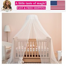 Baby Bed Canopy with Adjustable Clip-on Stand Baby Crib Cot Net Tent Hanging ...