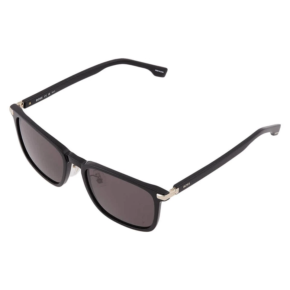Gafas de sol Hugo Boss grises rectangulares para hombre BOSS 1406/F/SK 02M2/IR 57 Foto 3 de 4