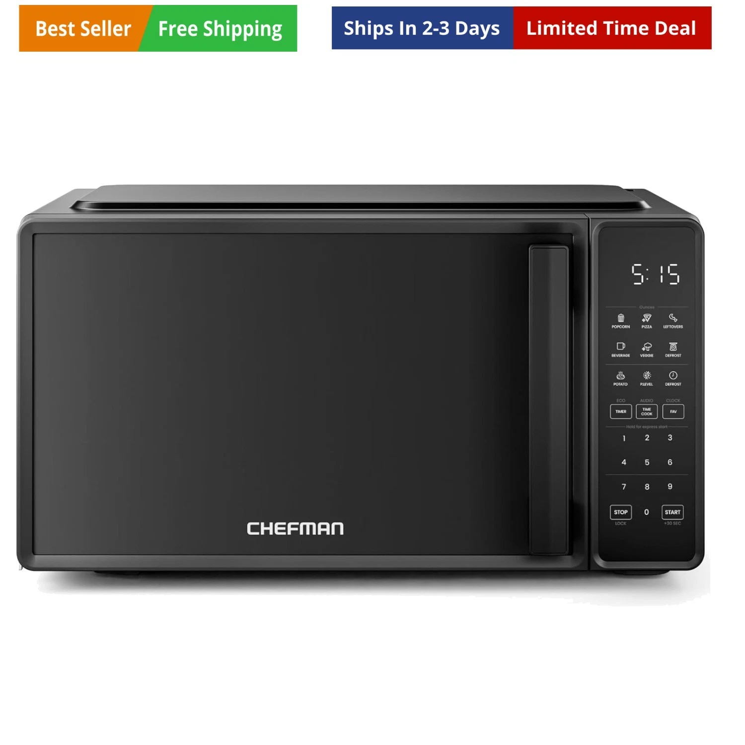 Countertop Microwave Oven 0.7 Cu. Ft., 700 Watts with 10 Power Levels, 6 Cook...