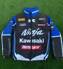 Ninja Kawasaki Formula One Blue Racing Jacket Unisex Streetwear New Condition