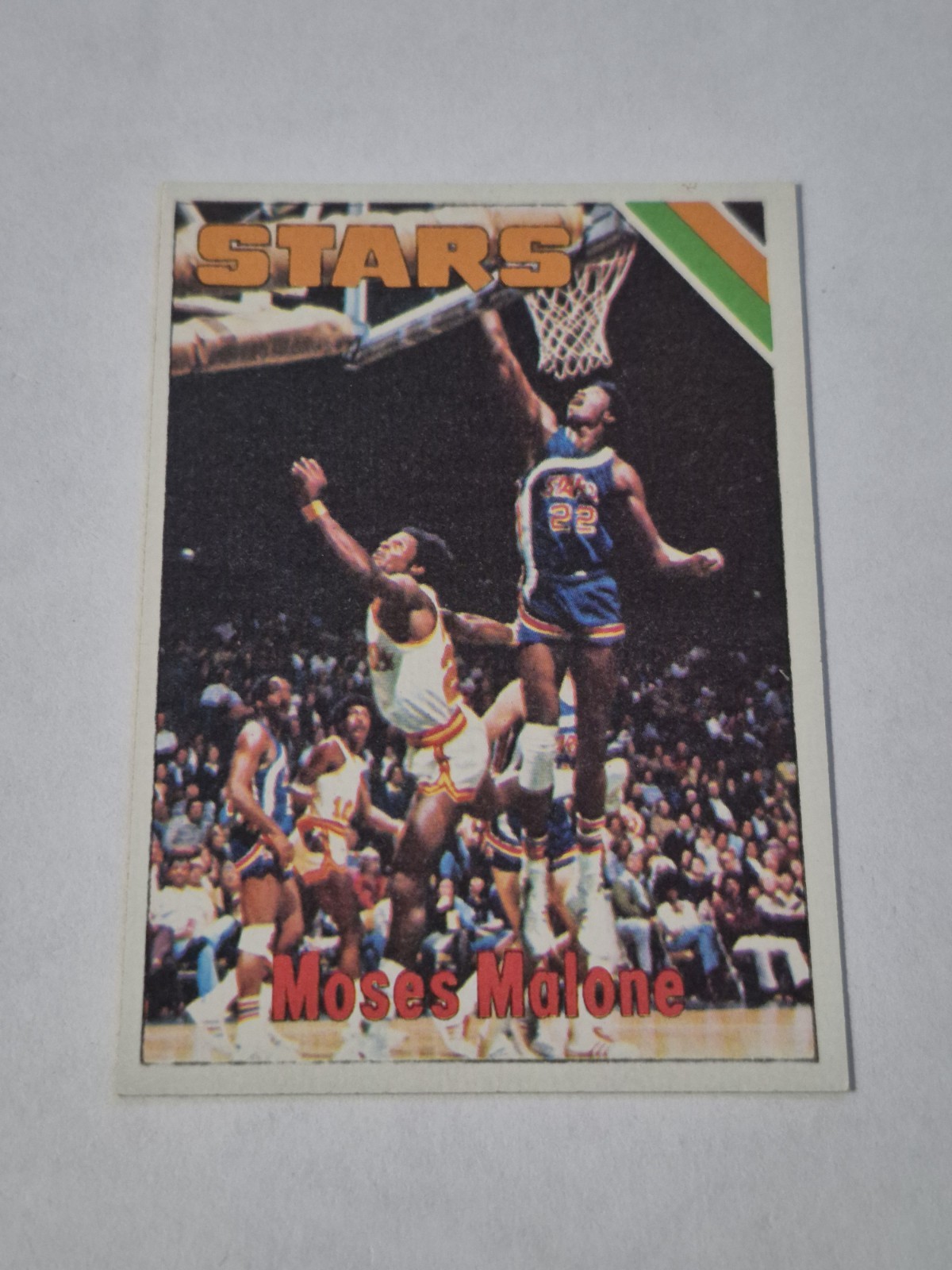 1975-76 Topps Moses Malone RC Rookie Utah Stars NBA Basketball #254 NM 